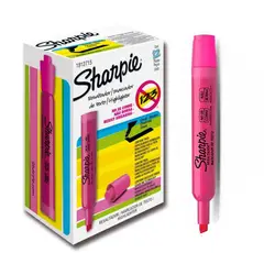 SHARPIE - Resaltador Rosado Caja X12 Unds