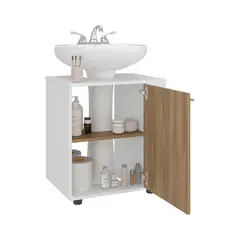 RTA DESIGN - Mueble Lavamanos de Pedestal Phillips 62x56x41 Rta Blanco Fresno