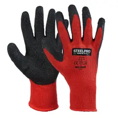 STEELPRO - Guante Multiflex Latex Rojo Talla m Set x 12