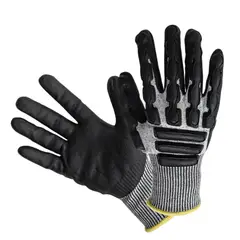 STEELPRO - Guante Cut-5 Impact Palma Nitrilo Talla L Set x 12
