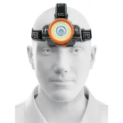 TRUPER - Linterna Recargable para Cabeza Minero 350 Lúmenes Central Aro