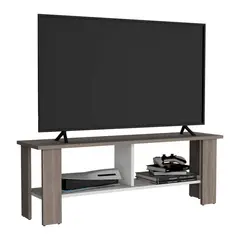 RTA DESIGN - Mesa para TV Navia 65'' 42x120 Rta Gris claro Blanco