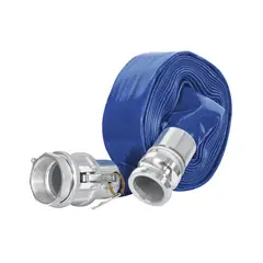 TRUPER - Manguera Plana Motobomba 2'' Largo 7.5m Conexiones