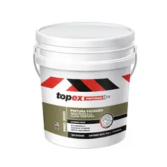 TOPEX - Pintura para Fachada Exterior Premium Resistente a la lluvia Blanco Mate 5 Galones