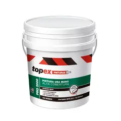 TOPEX - Pintura para Interior a Una Mano Alta Cobertura Blanco Mate 2.5 Galones