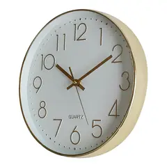 MARRES - Reloj Cromado Metal 30.5x30.5 cm Oro Tempus