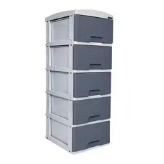 COLPLAST - Practimueble 5 Cajones Rattan 773 Gris
