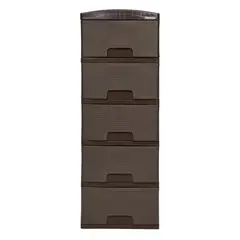 COLPLAST - Practimueble 5 Cajones Rattan 773 Gris 772 -wengue