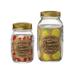 BORMIOLI - Set 2 Recipientes Quattro Stagione 1000ml -500ml