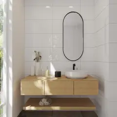EUROCERAMICA - Pared Cerámica Alpina Blanco 31x60 cm Caja 1.86 m2