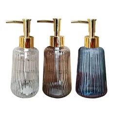 MARRES - Dispensador de Jabon Lineas Vidrio 335 ml Multicolor Murano