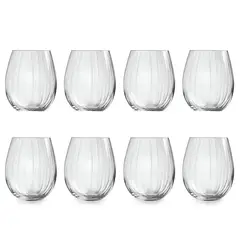 LIBBEY - Setx8 Vasos Cortos Plisse 440 ml