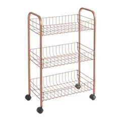 METALTEX - Carro Organizador Lugano 3 Estantes Cobre