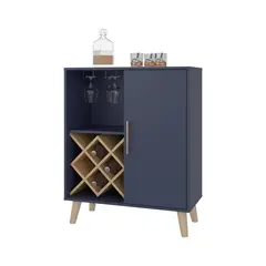 RTA DESIGN - Mueble Bar Baja Cueva 98x80x38 Rta Azul Fresno