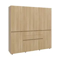 RTA DESIGN - Closet Siruela 200X200X48 Rta Madera Natural Blanco