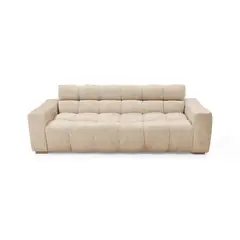 HOGAR VENECIA - Sofá Cama Reclinable Miami 78x228x91 Tela Beige