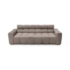 HOGAR VENECIA - Sofá Cama Reclinable Miami 78x228x91 Tela Taupe