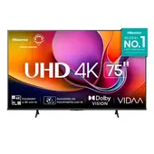 HISENSE - Televisor 75 Pulgadas Led Uhd 4k Smart Tv 75a6nv