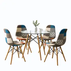 undefined - Juego de Comedor 4 Puestos Redondo Vitral