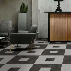 HYUNDAI - Piso Vinílico Vct de 3mm 30*30 cm Texturizado Tono Night Caja x 3.33 M2