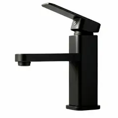 ECOTRADE FILTERS - Grifería Baño Acero Inoxidable Negro Mate Monomando Cuadrado Consumo 1 l/min