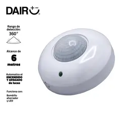 DAIRU - Sensor De Movimiento Para Techo 360° Alcance 6 Metros - Hl-95512