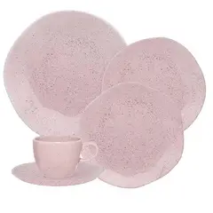 OXFORD - Vajilla Porcelana 20 Piezas 4 Puestos Pynk Sand
