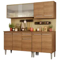 MADESA - Cocina Integral Emilly Box 1.70 M Marrón Sin Mesón