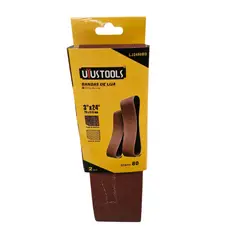 UYUSTOOLS - Bandas de Lija 2 Piezas 3"x24" Grano 80