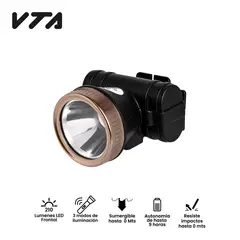 VTA PLUS - Linterna Manos Libres Recargable Alcance 80m 210lm