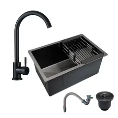 GRIFOS CENTER - Combo Lavaplatos 60*45cm+griferia Lvp Curva+ Accesorios