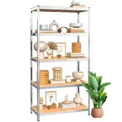 52 BITS - Estante Metálico para Almacenamiento Multifuncional 5 Niveles