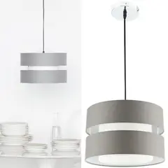 JUST HOME COLLECTION - Lámpara Colgante Antonella 1 Luz E27 Beige