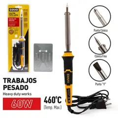 COVO - Cautín Eléctrico Tipo Lápiz 60W 460°C 3 Puntas para Soldadura Electrónica