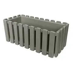 MARRES - Jardinera Rectangular Listones 38x16.2 cm Gris Bosko