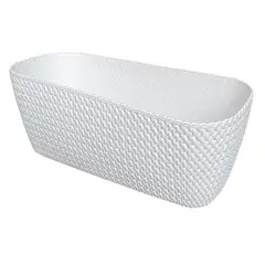 MARRES - Jardinera Rectangular Splofy 40x14.5 cm Blanco Garden