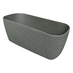MARRES - Jardinera Rectangular Splofy 40x14.5 cm Negro Garden
