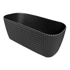 MARRES - Jardinera Rectangular Splofy 40x14.5 cm Negro Garden