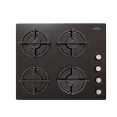 HACEB - Estufa Empotrable 4 Puestos 60x51cm de Cristal Gas Natural CCR60-F4P-SBF028