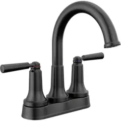 DELTA - Grifo De Baño Negro Mate Con Tecnología De Sello De Diamante