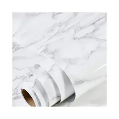 undefined - Papel Tapiz Autoadhesivo Mármol Gris y Blanco