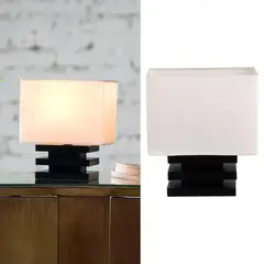 JUST HOME COLLECTION - Lámpara Mesa Josefa 1 Luz E27 Madera Negro