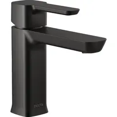 DELTA - Grifo De Baño Moderno Negro Mate Con Drenaje Push Pop