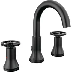 DELTA - Grifo De Baño Negro Mate Con Tecnología De Sello De Diamante