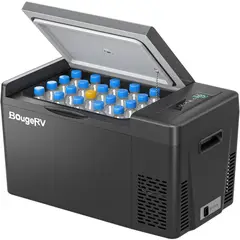 BOUGERV - Nevera para Carro 22 Litros Portátil Compresor 12/24 V