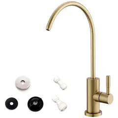 undefined - Grifo De Agua Potable Dorado Para Filtro De Cocina Con Giro Completo