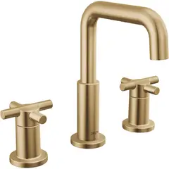 DELTA - Grifo De Baño De Lujo En Bronce Champán Con Diseño Elegante Para Tocador