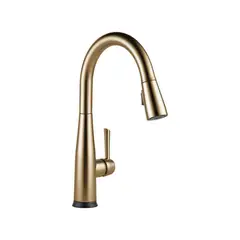 DELTA - Grifo De Cocina Táctil Dorado Con Rociador Extraíble Tecnología Touch2O