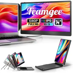 undefined - Monitor Portátil Teamgee S1 Pantalla Dual FHD Para Laptop Compatible Con Windows Y MacOS