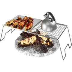 undefined - Parrilla Plegable Resistente para Fogatas y Cocina de Campamento